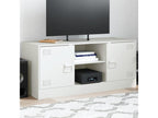 Meuble TV blanc 99x39x44 cm acier GEAZ91134