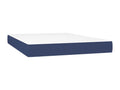 Lit à sommier tapissier avec matelas Bleu 140x190 cm Tissu JLCD79669