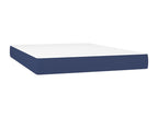 Lit à sommier tapissier avec matelas Bleu 140x190 cm Tissu JLCD79669