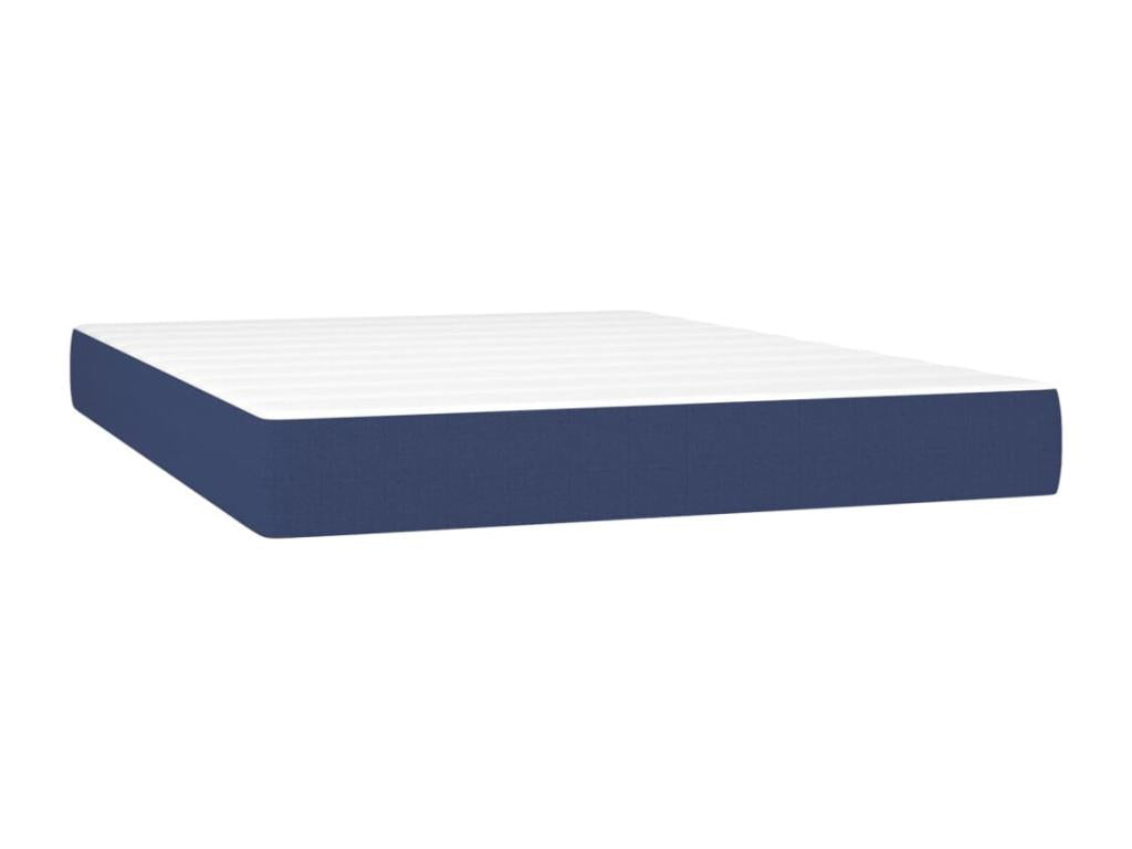Lit à sommier tapissier avec matelas Bleu 140x190 cm Tissu JLCD79669