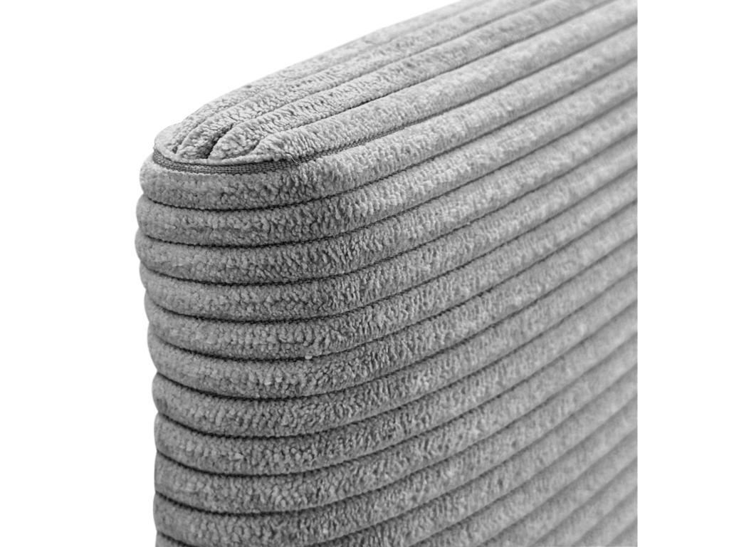 Meubiana Tête de Lit Velours Côtelé Uni 135x60 Lits 120/135/140 - Gris