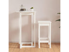 Table de bar Blanc 60x60x110 cm Bois massif de pin