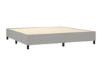 Lit à sommier tapissier avec matelas Gris clair 200x200cm Tissu ICJF35572
