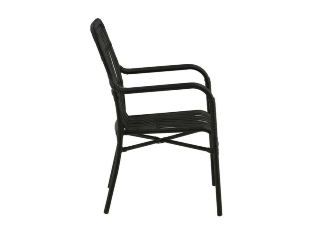 Laviecasa chaise longue empilable noir. ZBKP37945
