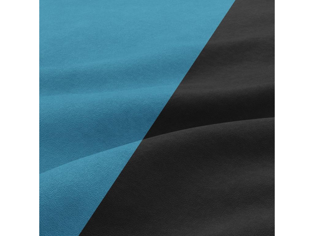 Canapé 3 places avec fonction sommeil Noir Bleu