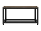 Table basse Gris et noir 90x45x45 cm MDF et fer