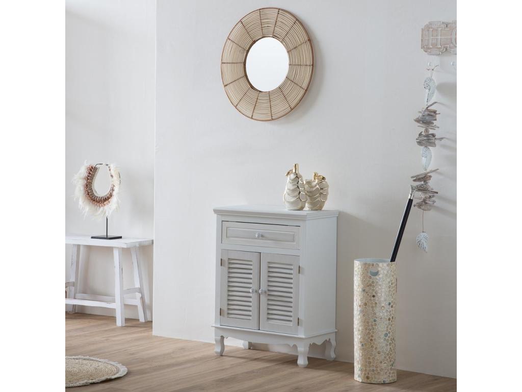 Vestibule en bois blanc 60x30x78h CZPO89647