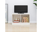 Meuble TV Blanc 70x33x42 cm Bois de pin massif FLTI69673