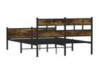 Cadre de lit sans matelas chêne fumé 137x190 cm bois ingénierie ZUMX55667