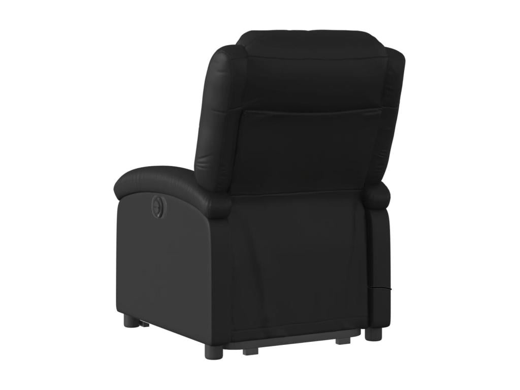 Fauteuil inclinable de massage Noir Similicuir