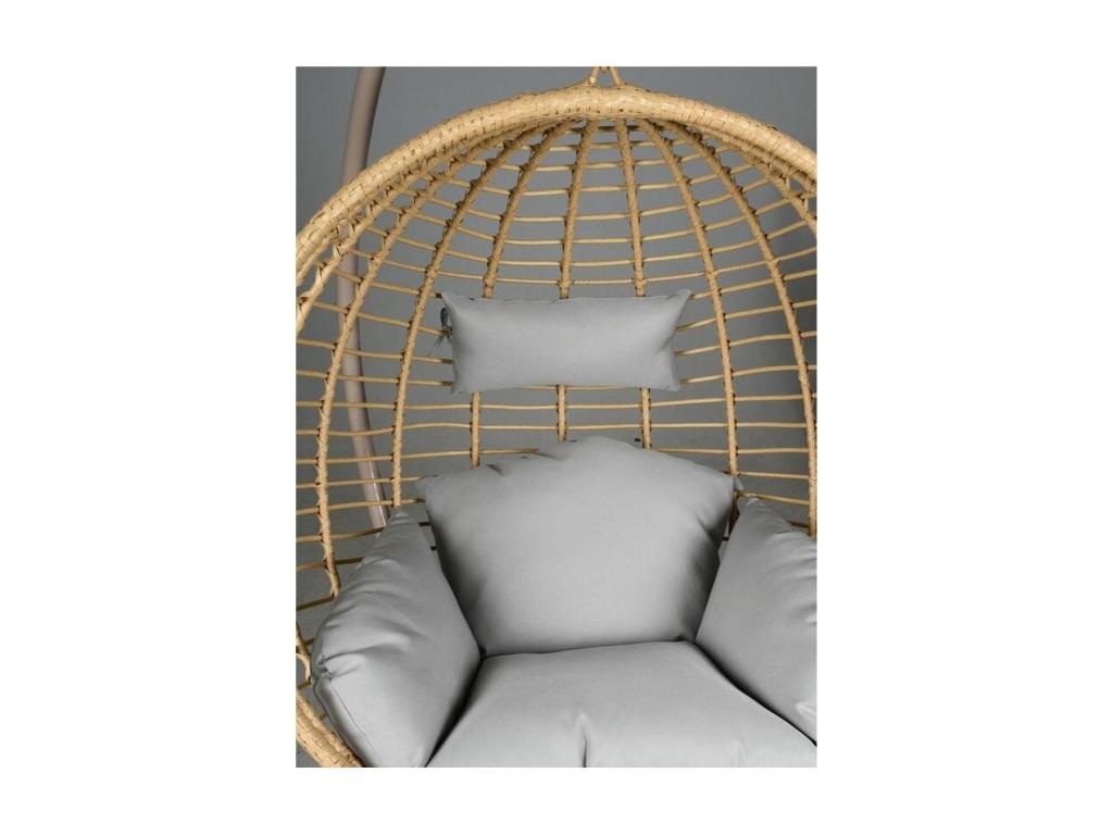 Balancelle ronde en polyrésine et acier EHXL09360