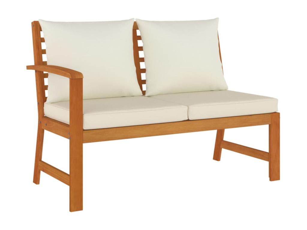 Ensemble à manger de jardin coussins 9 pcs Bois Meubiana