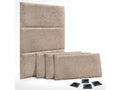 Laviecasa Lot de 6 panneaux muraux acoustiques auto-adhésifs en laine écologique protection absorbante contre les chocs Marron clair 60x40 cm x6 XXSI43040