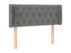 Tête de lit avec oreilles Gris foncé 103x16x78/88 cm Tissu
