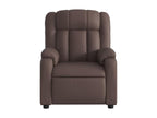 Fauteuil de massage inclinable électrique marron similicuir
