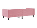 Lit de repos sans matelas rose 90x200 cm velours CKFA22282