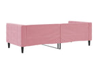 Lit de repos sans matelas rose 90x200 cm velours CKFA22282