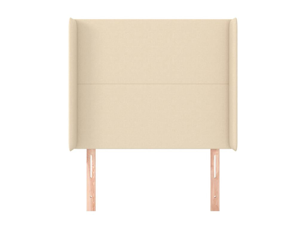 Tête de lit avec oreilles Crème 83x16x118/128 cm Tissu IISA42820
