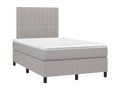Lit à sommier tapissier avec matelas Gris clair 120x200cm Tissu FSVQ90185