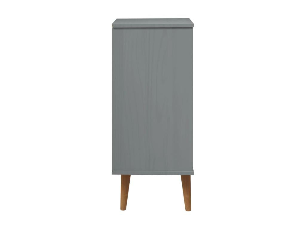 Commode Laviecasa Gris 40x35x82 cm Bois de pin massif LZSB26477