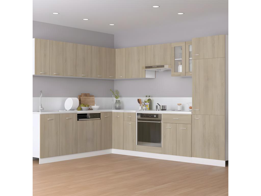 Armoire de réfrigérateur Chêne Meubiana Bois d'ingénierie