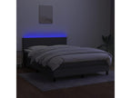 Sommier à Laviecasa de lit et matelas et LED Gris foncé 140x190 cm DOTY71897