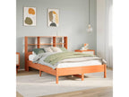 Lit bibliothèque sans matelas cire marron 140x200 cm pin massif IXFA99648