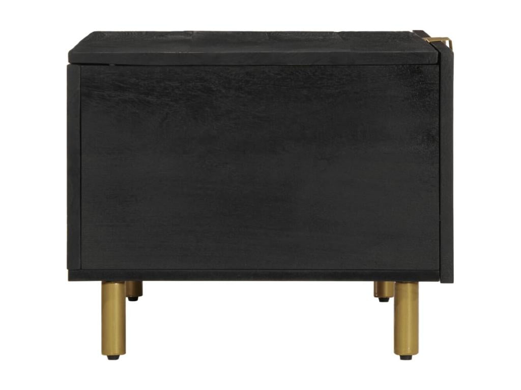 Table basse Noir 80x50x40 cm Bois d'ingénierie HIDC20413