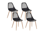 Lot de 4 chaises de salle à manger MONTELLO Noir