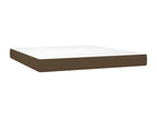 Sommier tapissier matelas et LED Marron foncé 160x200 cm Tissu