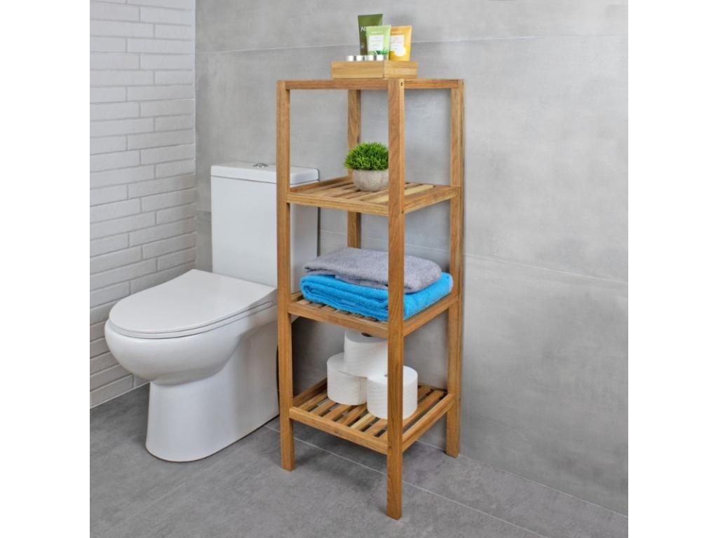 Etagère de salle de bain Laviecasa avec 4 niveaux bois SKNI90707