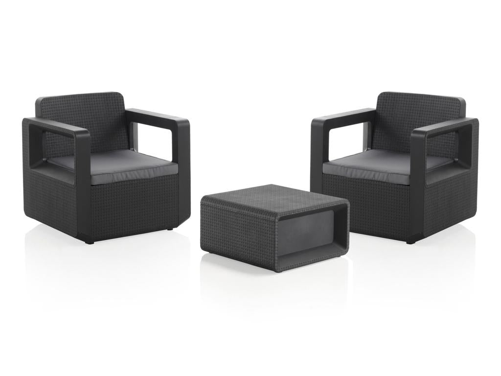 SET meubles de jardin TETE A TETE TETE GRAPHITE