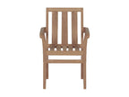 Chaises de jardin empilables avec coussins 4 pcs Teck solide 49