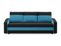 Canapé 3 places avec fonction sommeil Noir Bleu