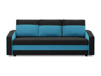 Canapé 3 places avec fonction sommeil Noir Bleu