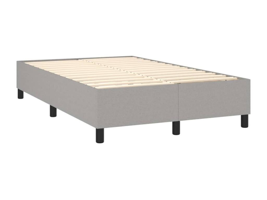 Lit à sommier tapissier avec matelas Gris clair 120x200cm Tissu FSVQ90185