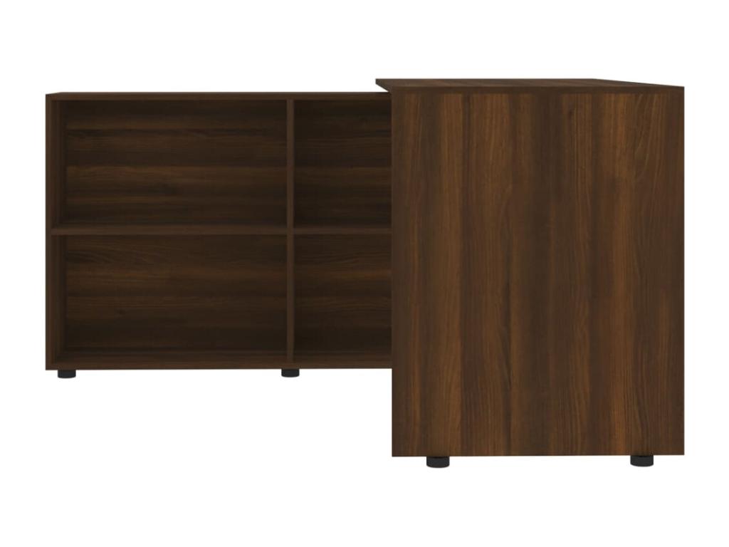 Bureau table poste de bois marron 130x60x75 cm 02 0023678 GQCW37155