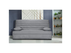 Clic clac 130x190 cm en tissu gris chiné et matelas 13 cm - Meubiana