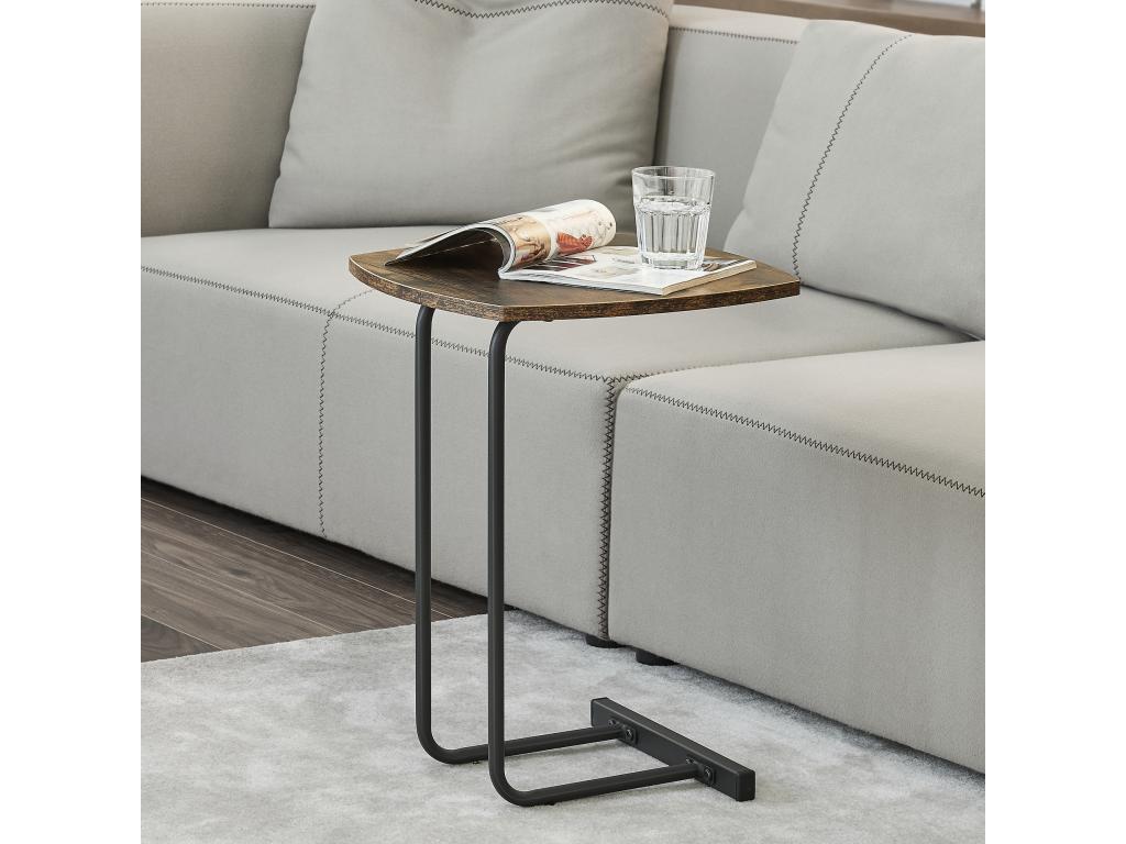 Table d'appoint Laviecasa 55x40x40 cm effet bois foncé Laviecasa UANH20425