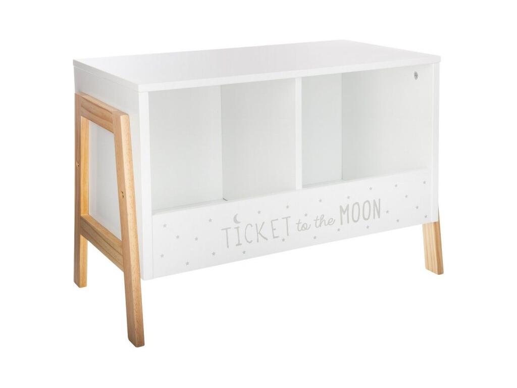 Meuble de Rangement 2 Casiers Homzora 60cm Blanc