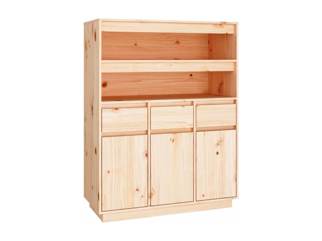 Buffet haut 89x40x116,5 cm Bois massif de pin
