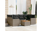 Salon de jardin avec coussins 7 pcs gris résine tressée HLPG90585