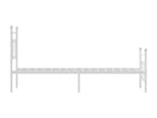 Cadre de lit métal sans matelas avec pied de lit blanc 75x190cm VTNP86913