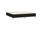 Sommier à Meubiana de lit avec matelas Noir 200x200 Tissu