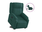 Fauteuil inclinable électrique vert foncé tissu