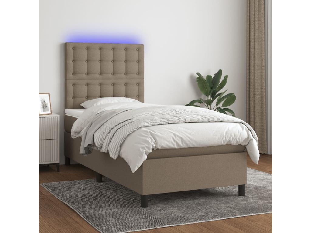Sommier à Laviecasa de lit et matelas et LED Laviecasa 80x200cm Tissu VIAC52825