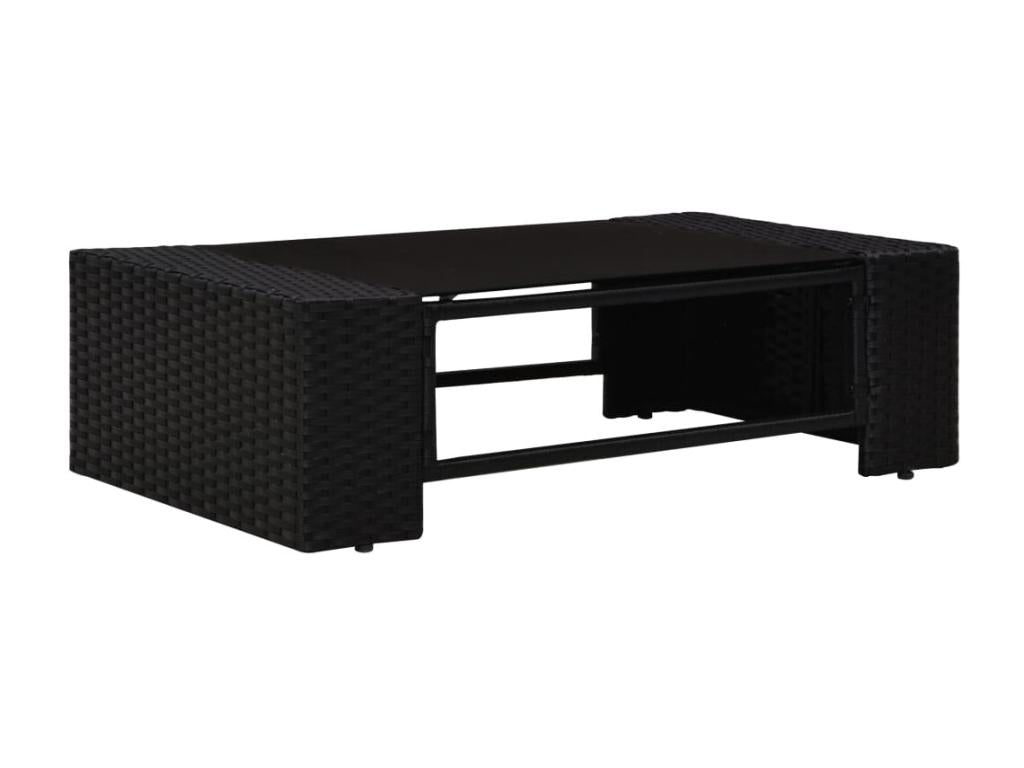 Salon de jardin 10 pcs Résine tressée Noir NWOO34038