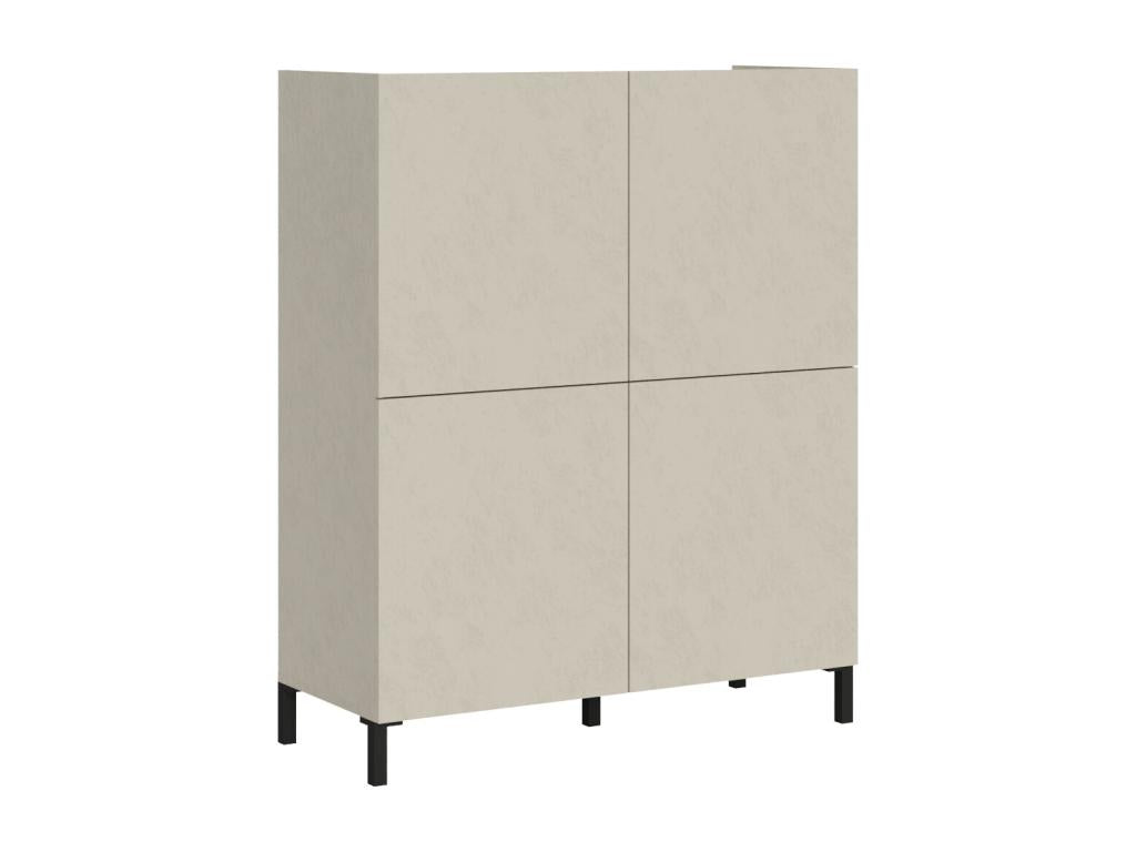 Buffet haut 4 portes 90x35x110 cm Homzora cachemire