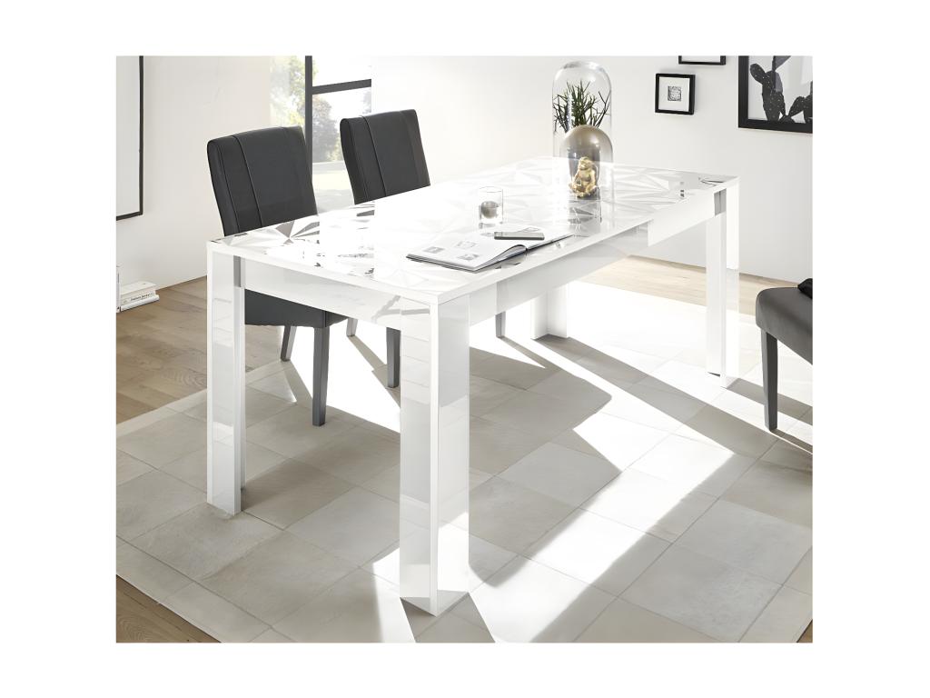 Salle à Manger Complète Laqué Blanc Brillant - Laviecasa n 2 RVRL46381