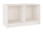 Meuble TV Blanc 70x33x42 cm Bois de pin massif FLTI69673